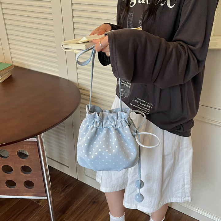 Playful Polka Dot Drawstring Crossbody Bag Stornfield