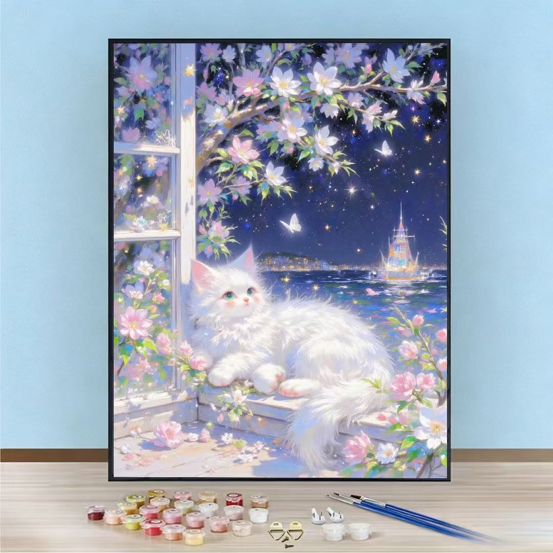 DIY Cat-Themed Paint by Numbers Art Kit Stornfield