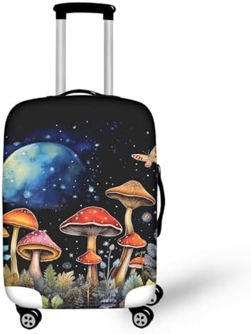 Unisex nano elastic suitcase cover with horse and sunflower motif, stretchable stretch protection for hard shell trolley with zipper Stornfield