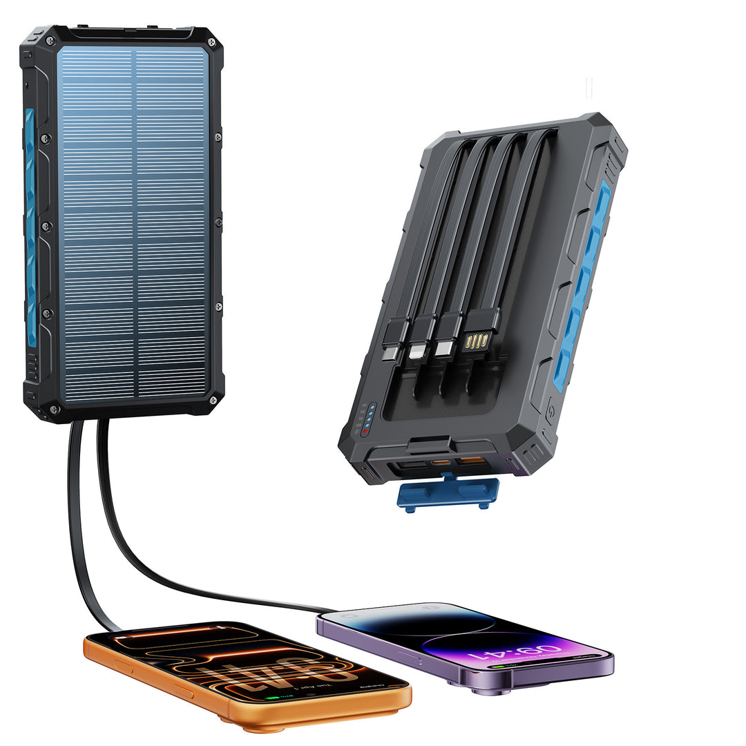 Solar Powerbank with multifunctional connection system and fast charging function Stornfield