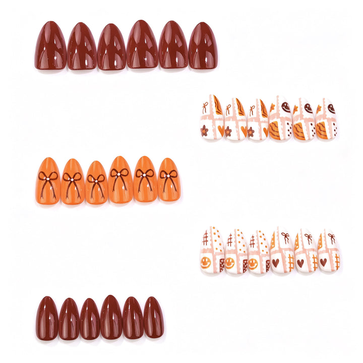 Artistic Gourmet Dessert-Themed Press-On Nail Art Set Stornfield