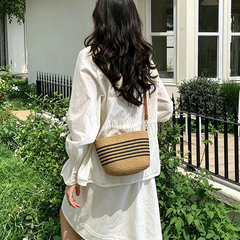 Woven Straw Crossbody Bag