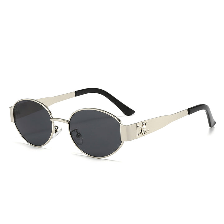 Women's designer sunglasses with elegant oval frame and unique accents Stornfield