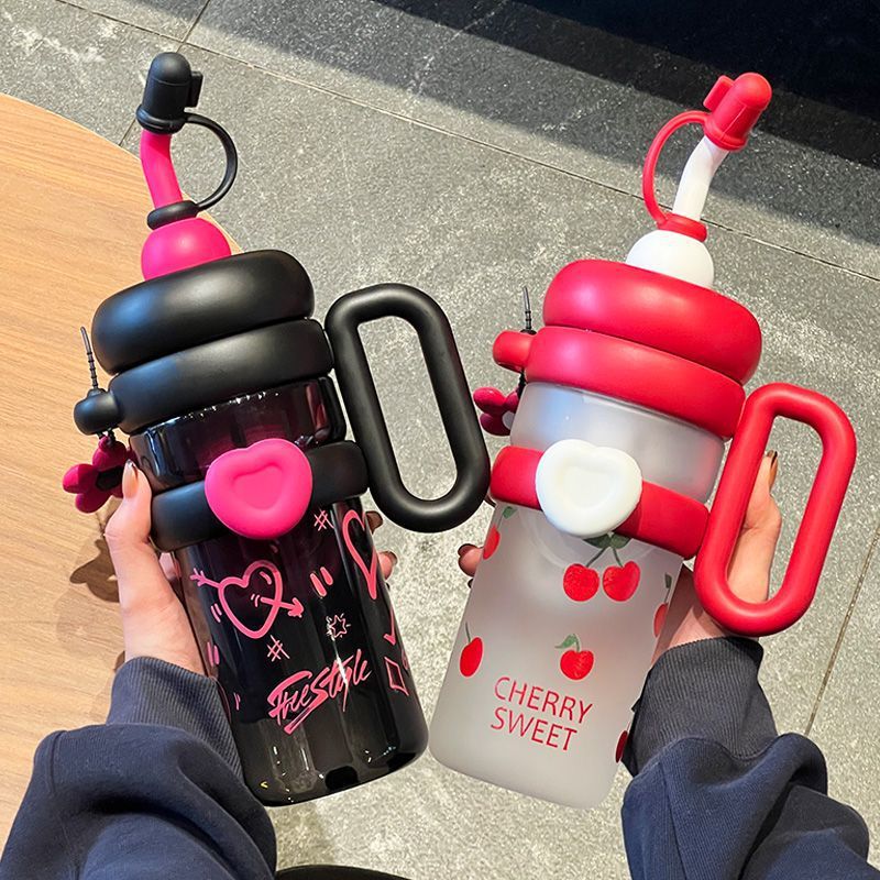 Unisex Water Bottle with Refillable Straw Stornfield