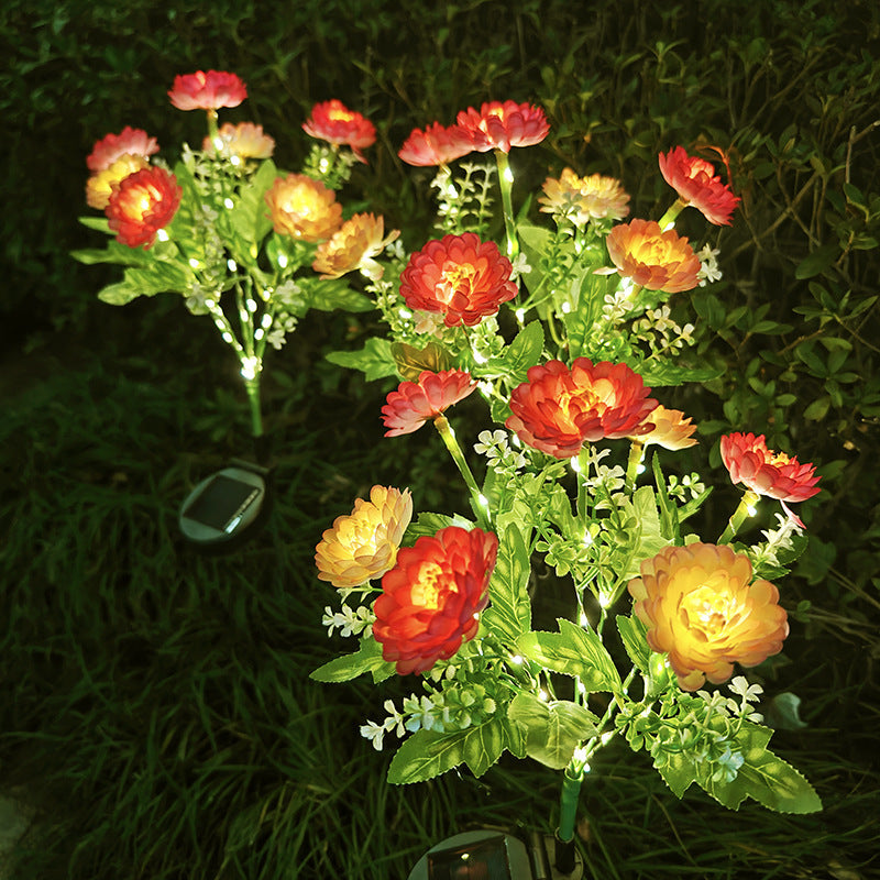 Solar Garden Stake Artificial Flower LED Pathway Decor Stornfield