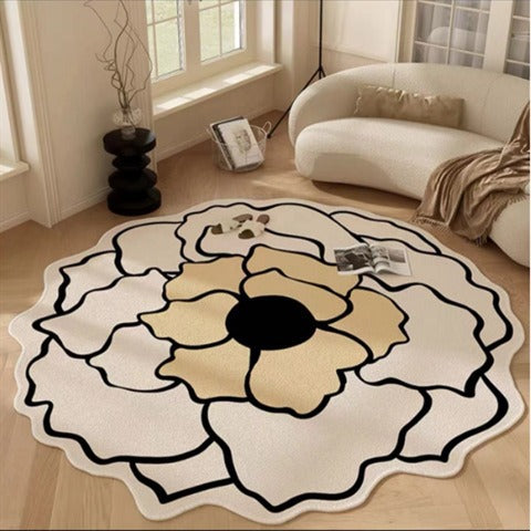 Floral Shaped Area Rug