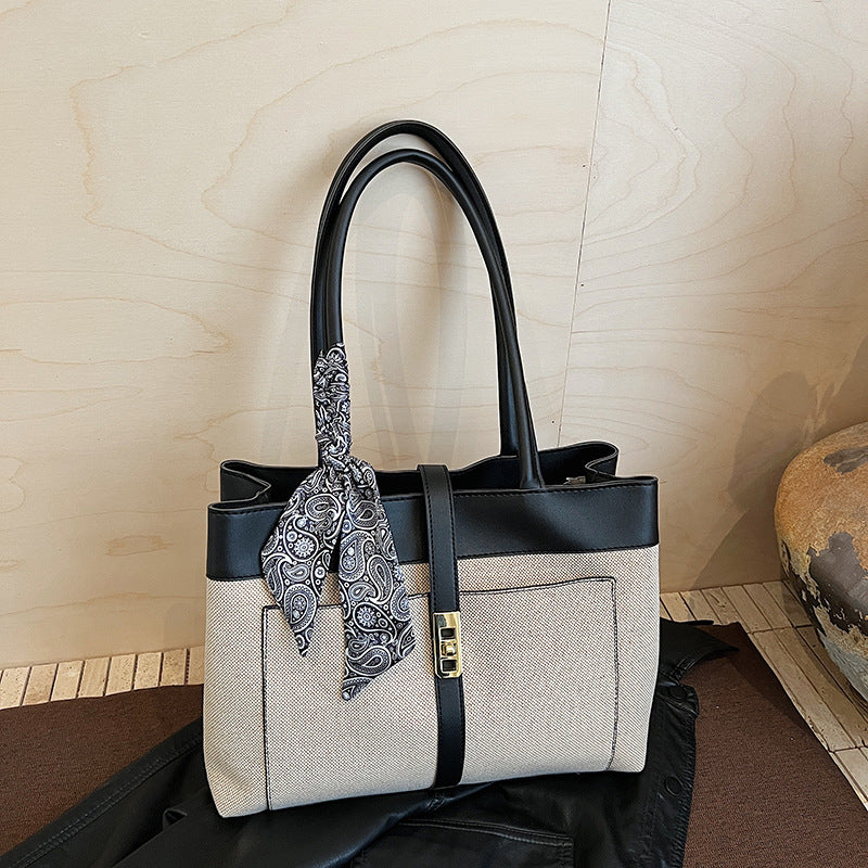 Elegant Multi-Pocket Handheld Tote Bag
