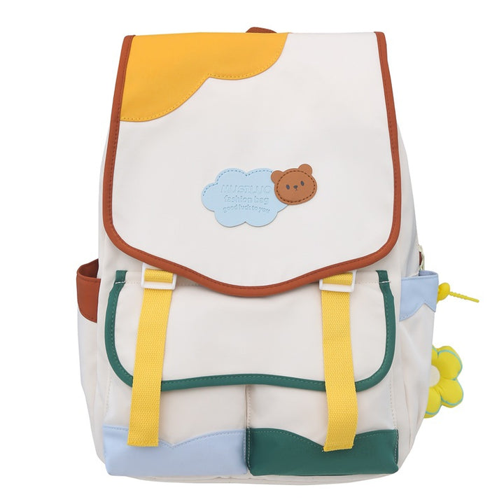 Casual Floral Accent School Backpack Stornfield