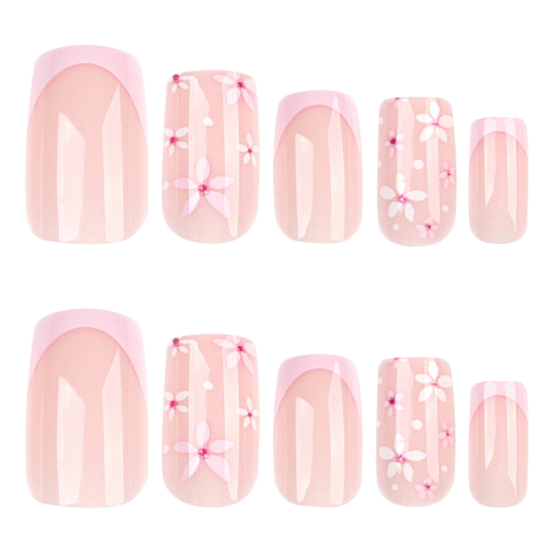 Artful Nail Extensions with Floral Designs Stornfield