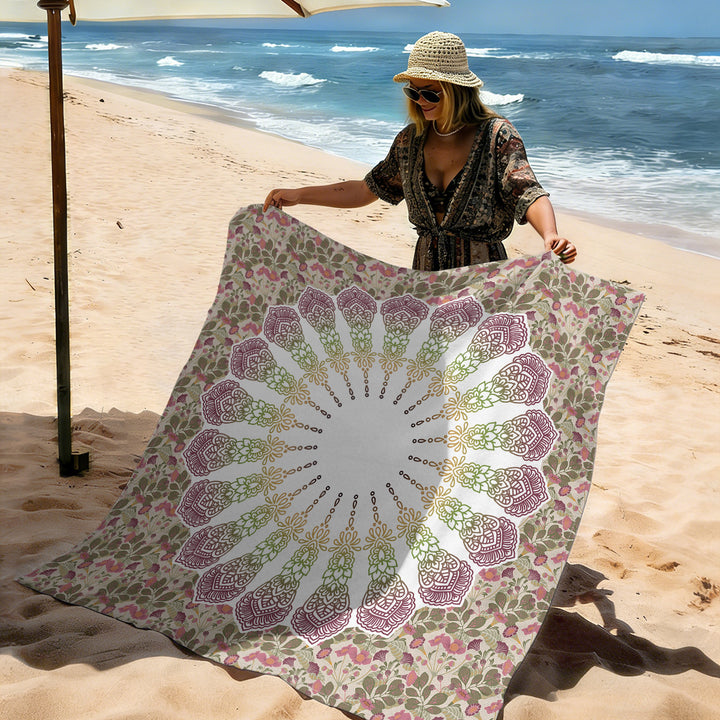 Mandala Design Beach Mat Stornfield