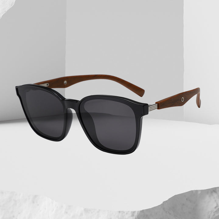 Women stylish oversized sunglasses with wooden accents Stornfield