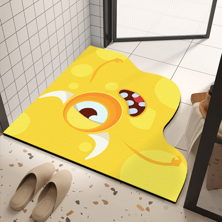 Playful Cartoon-Themed Bath Mat