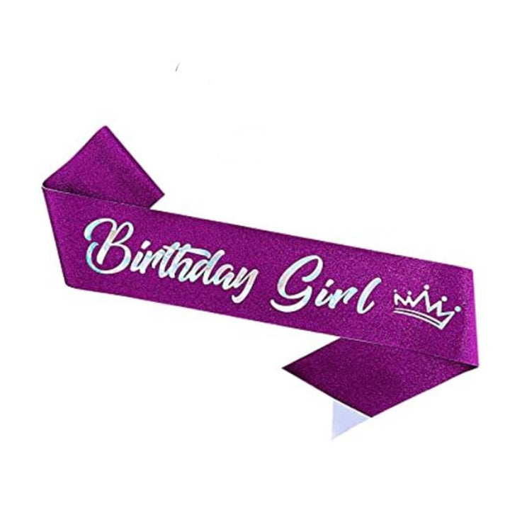 Women's festive birthday sash with glitter Stornfield
