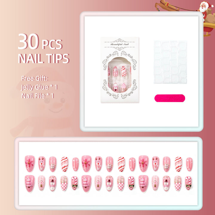 Holiday-Themed Decorative Press-On Nail Set