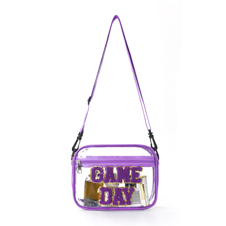 Sporty shoulder bag with transparent front Stornfield