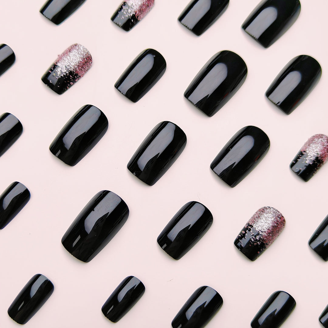 Press-on nails with shimmering ombre effect Stornfield
