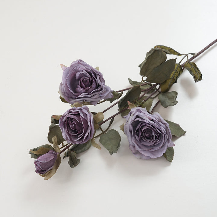 Elegant Faux Floral Rose Stem