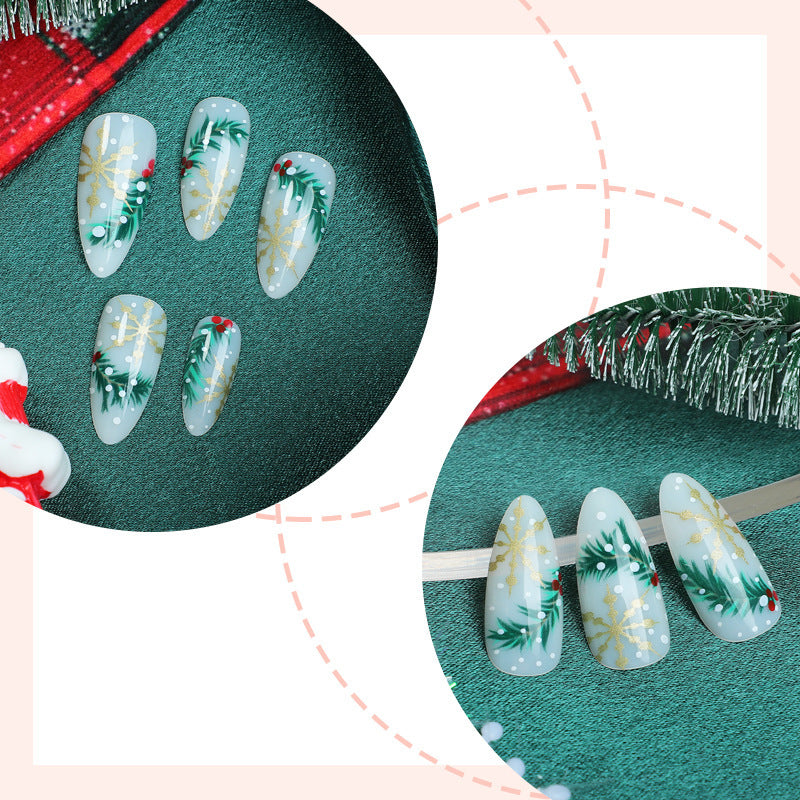 Festive Holiday-Themed Press-On Nail Art Set Stornfield 1790636677