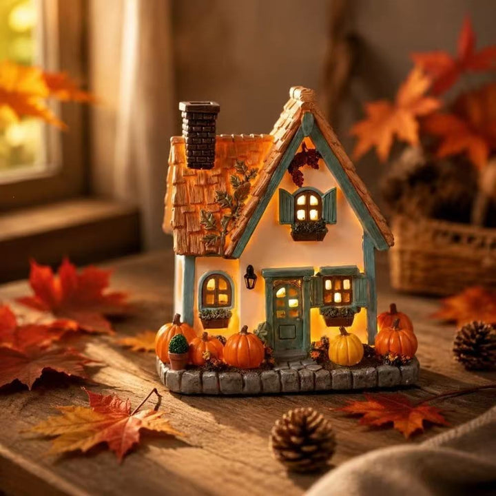 Decorative Autumn-Themed House Figurine Stornfield