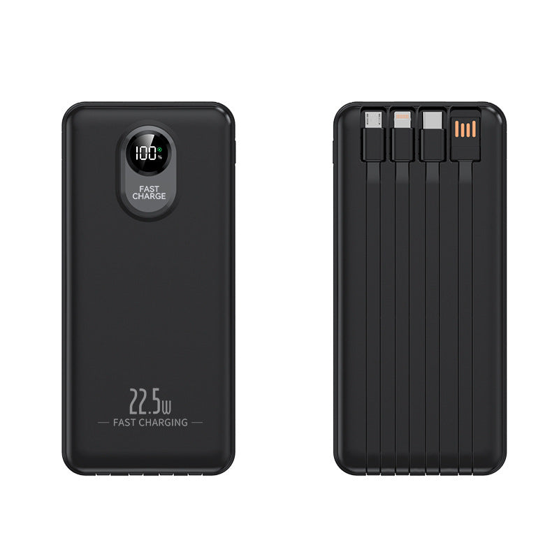 Portable power bank with 22.5 W fast charging function and integrated cables Stornfield