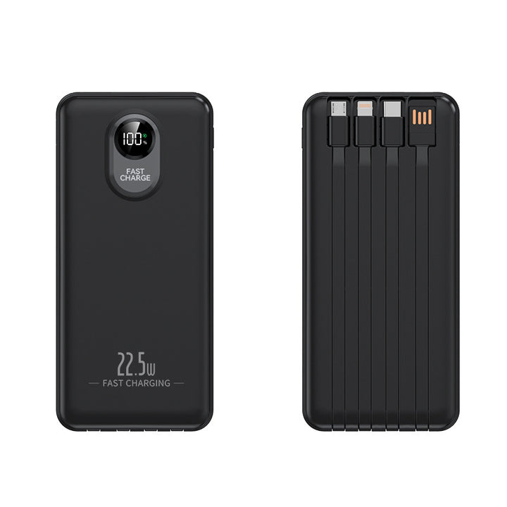 Portable power bank with 22.5 W fast charging function and integrated cables Stornfield