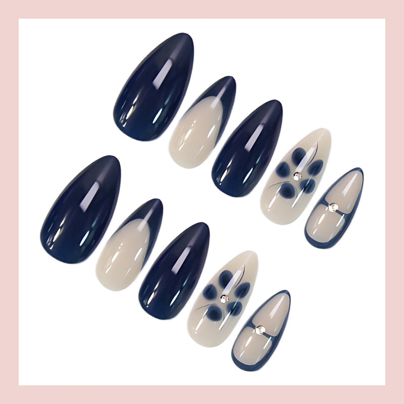 Acrylic nail set with elegant accentuated designs Stornfield