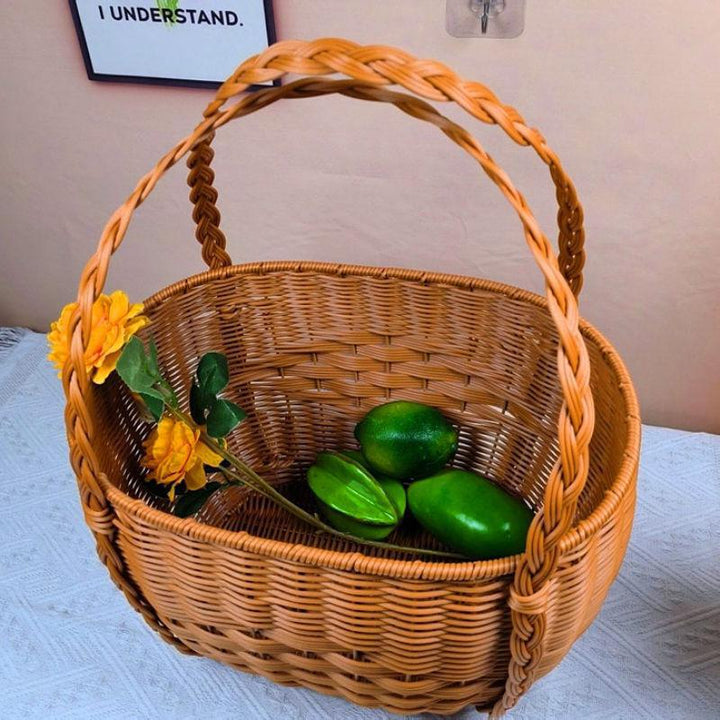 Handwoven Natural Wicker Storage Basket Stornfield