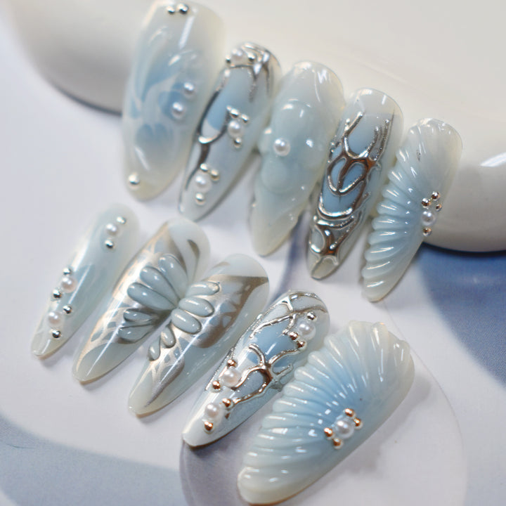 Artistic Press-On Nail Design Stornfield