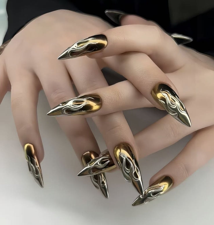 Decorative Long Stiletto Nail Enhancements Stornfield