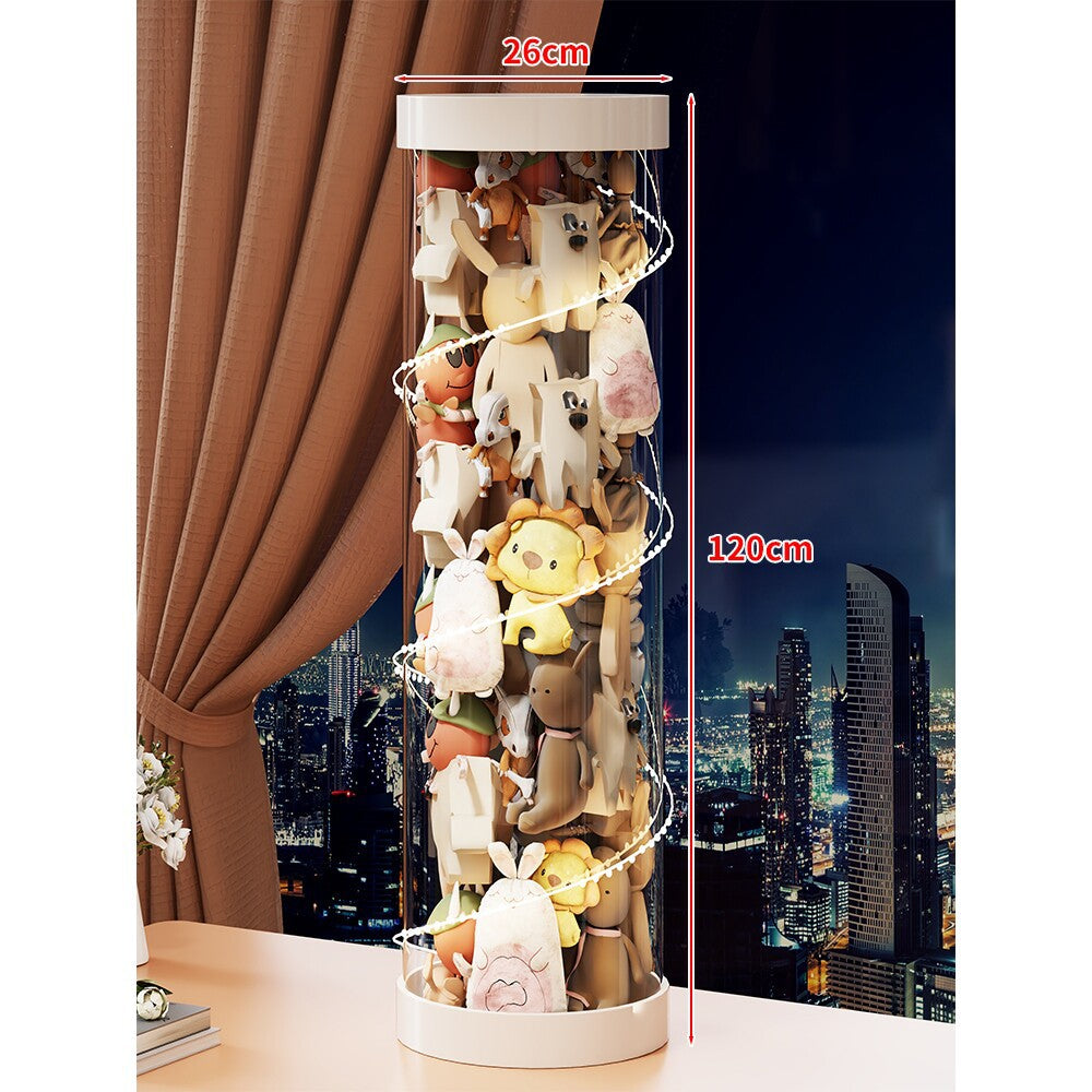 Tall Clear Acrylic Plush Toy Display Tower Organizer