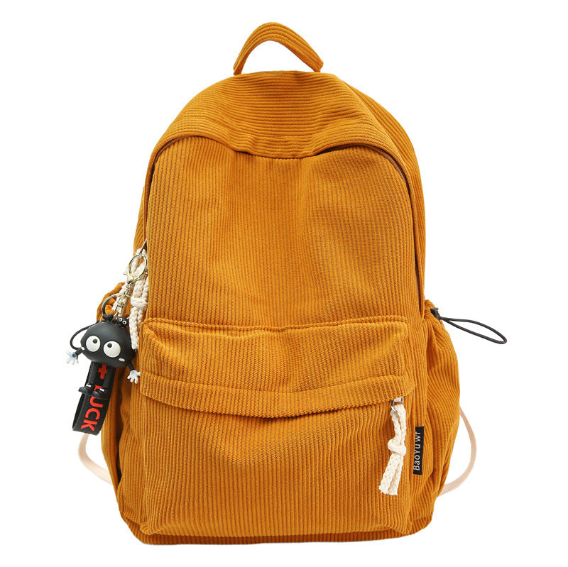 Corduroy Textured Casual Backpack Stornfield