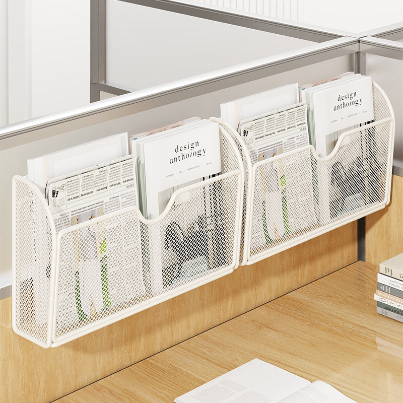 Mesh Partition-Mount Desk File and Magazine Organizer