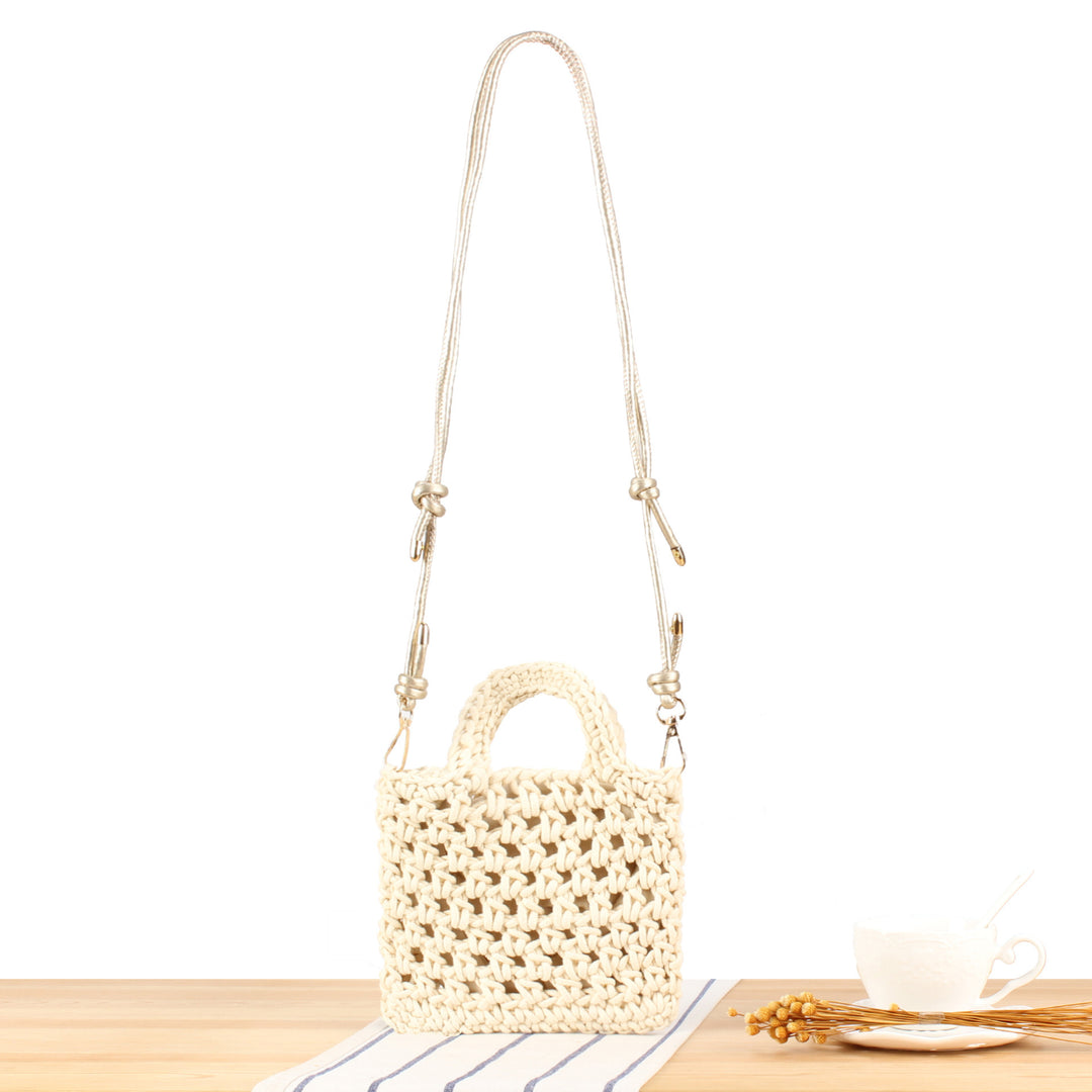 Handbag Made of Handmade Macrame with Adjustable Shoulder Strap Stornfield