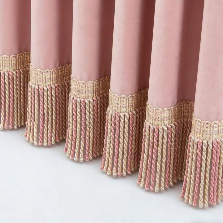 Noble curtain with fringe trim Stornfield
