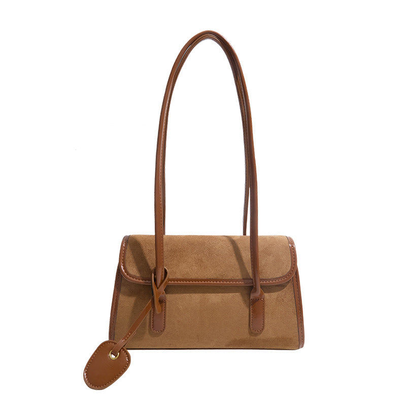 Suede Handheld Satchel