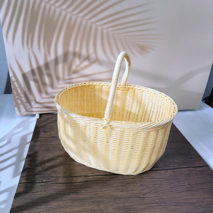 Women braided storage basket with sturdy carrying handles Stornfield