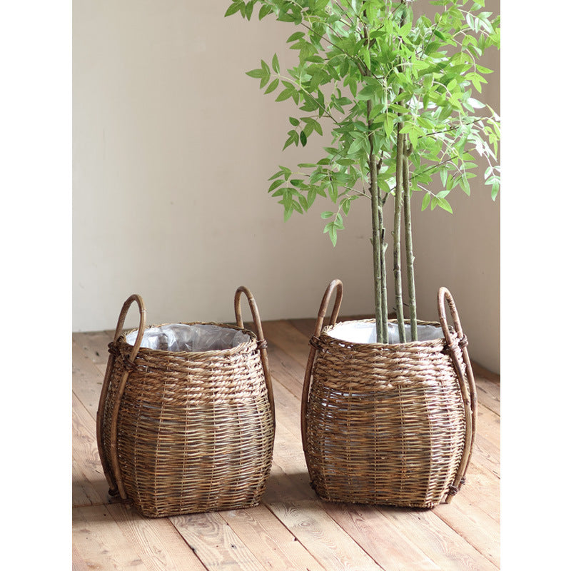 Braided storage basket with practical handles Stornfield