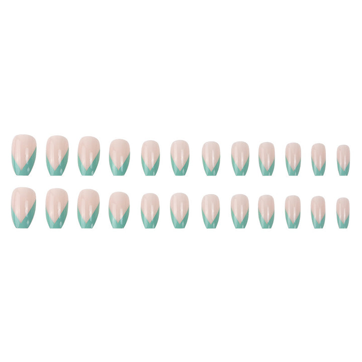Stylish French Tip Stiletto Press-On Nails Stornfield