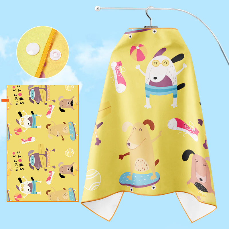Bathrobe Stornfield with unicorn motif and practical hood
