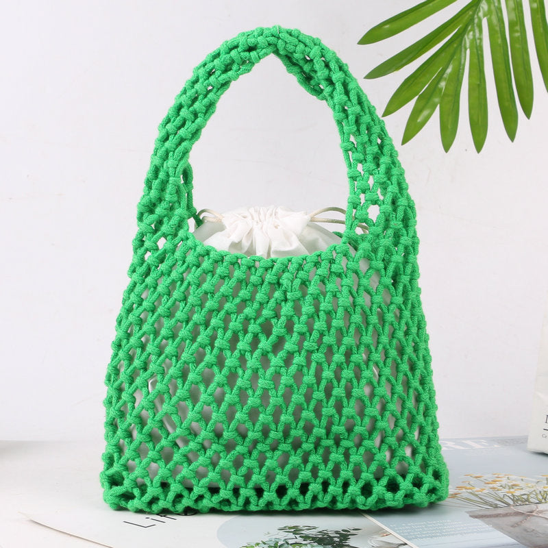 Hand-knotted tote bag made of natural cotton Stornfield