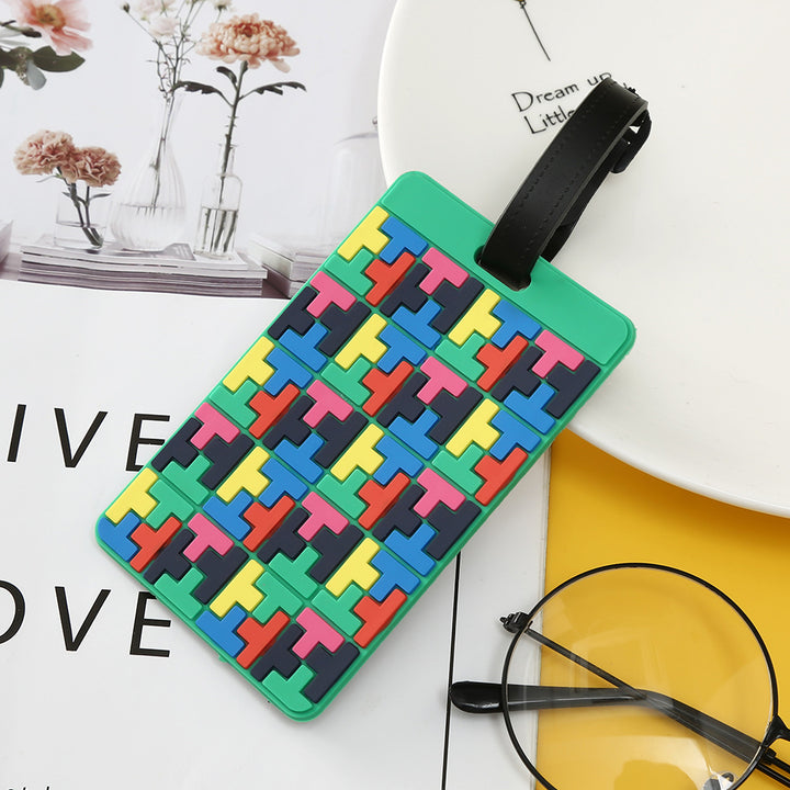 Unisex Luggage Tag with Modern Geometric Design Bowlift
