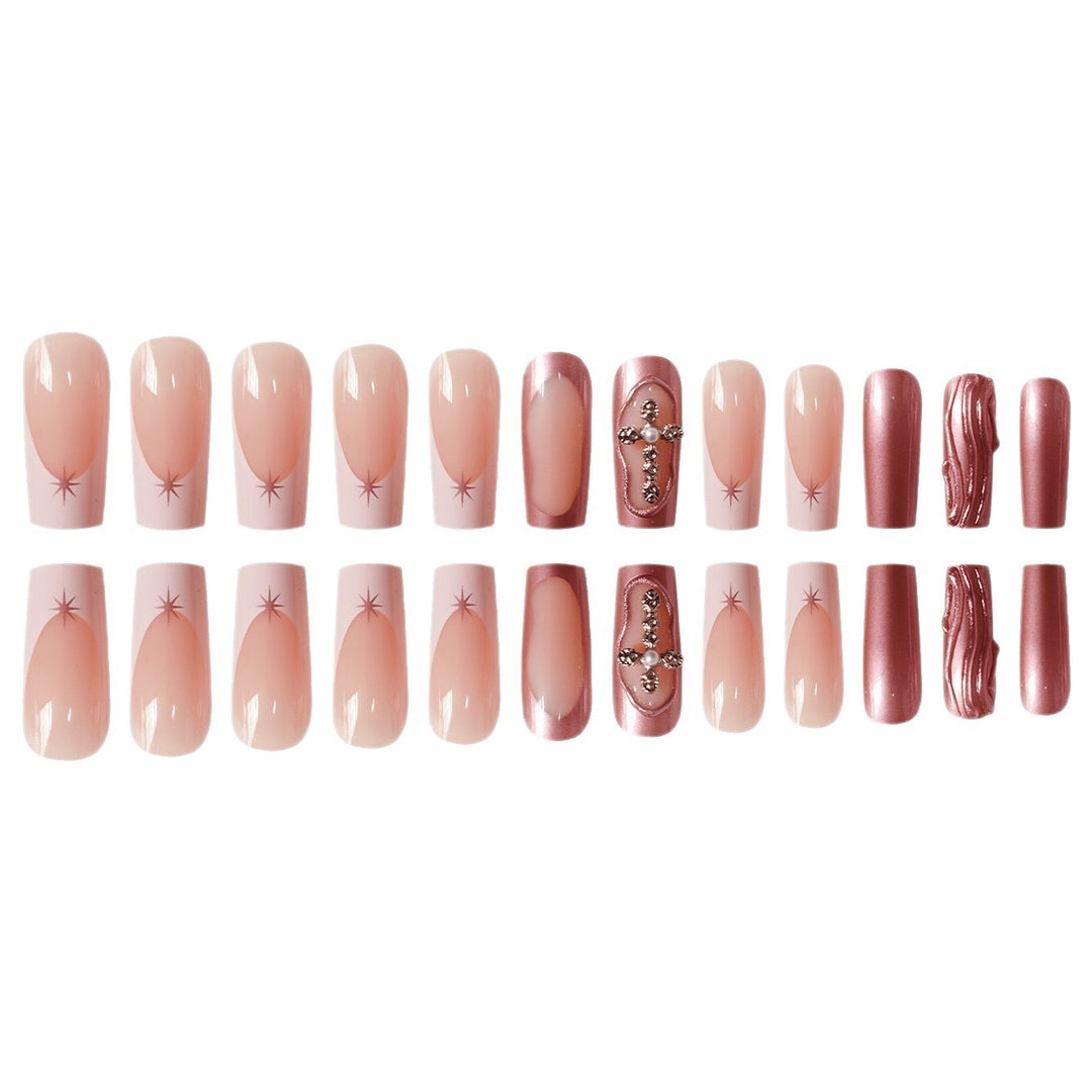 Decorative Long Sculpted Nail Art Enhancements Stornfield