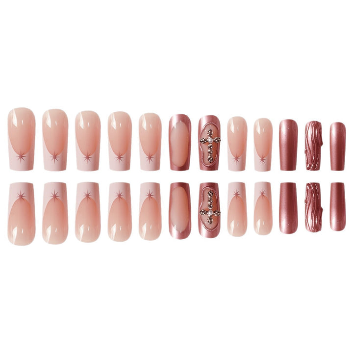 Decorative Long Sculpted Nail Art Enhancements Stornfield