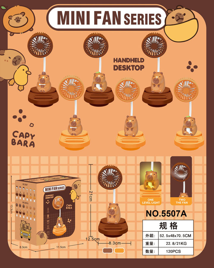 Unisex Portable Hand Fan in Nostalgic Capybara Design Stornfield