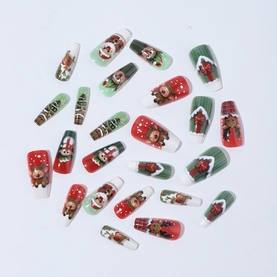 Christmas art nail set with cute Christmas designs Stornfield
