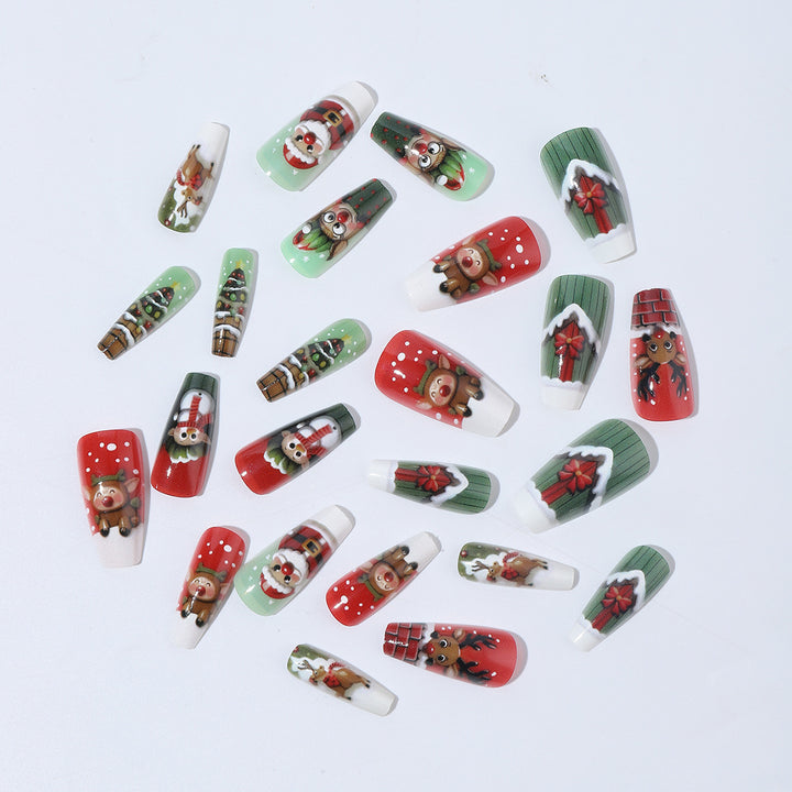 Christmas art nail set with cute Christmas designs Stornfield