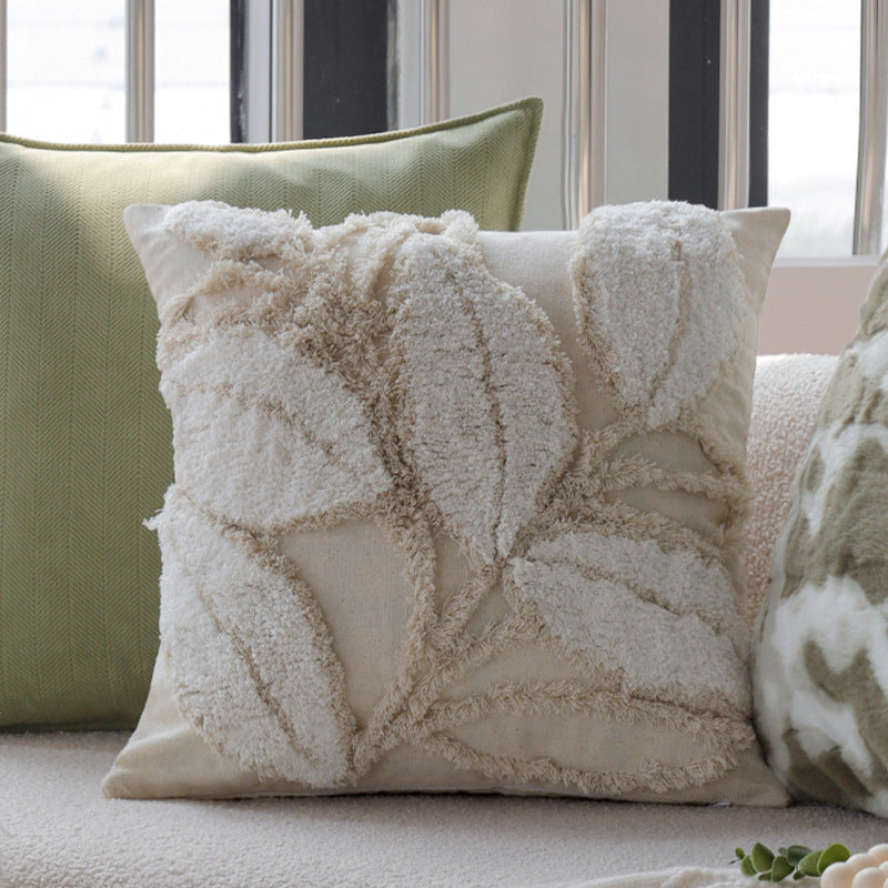 Decorative pillow with plant design