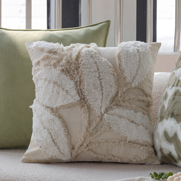 Decorative pillow with plant design