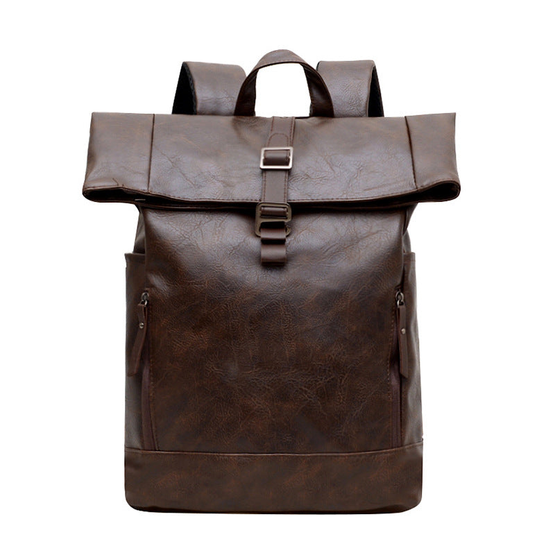 Vintage Leather Rolltop Backpack Stornfield