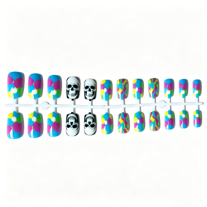 Skull-Themed Artistic Nail Art Set